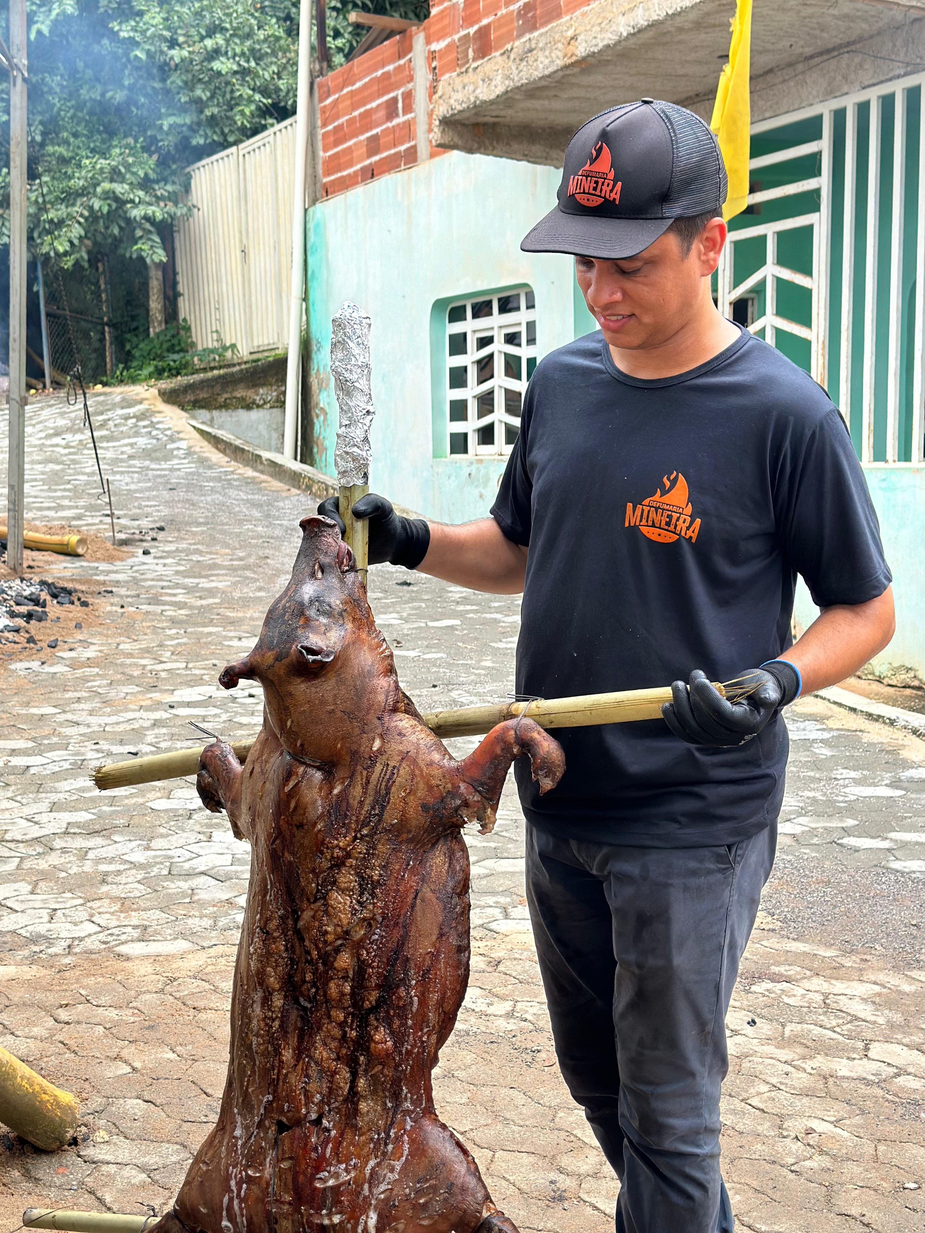 Estação central com fogo aceso
