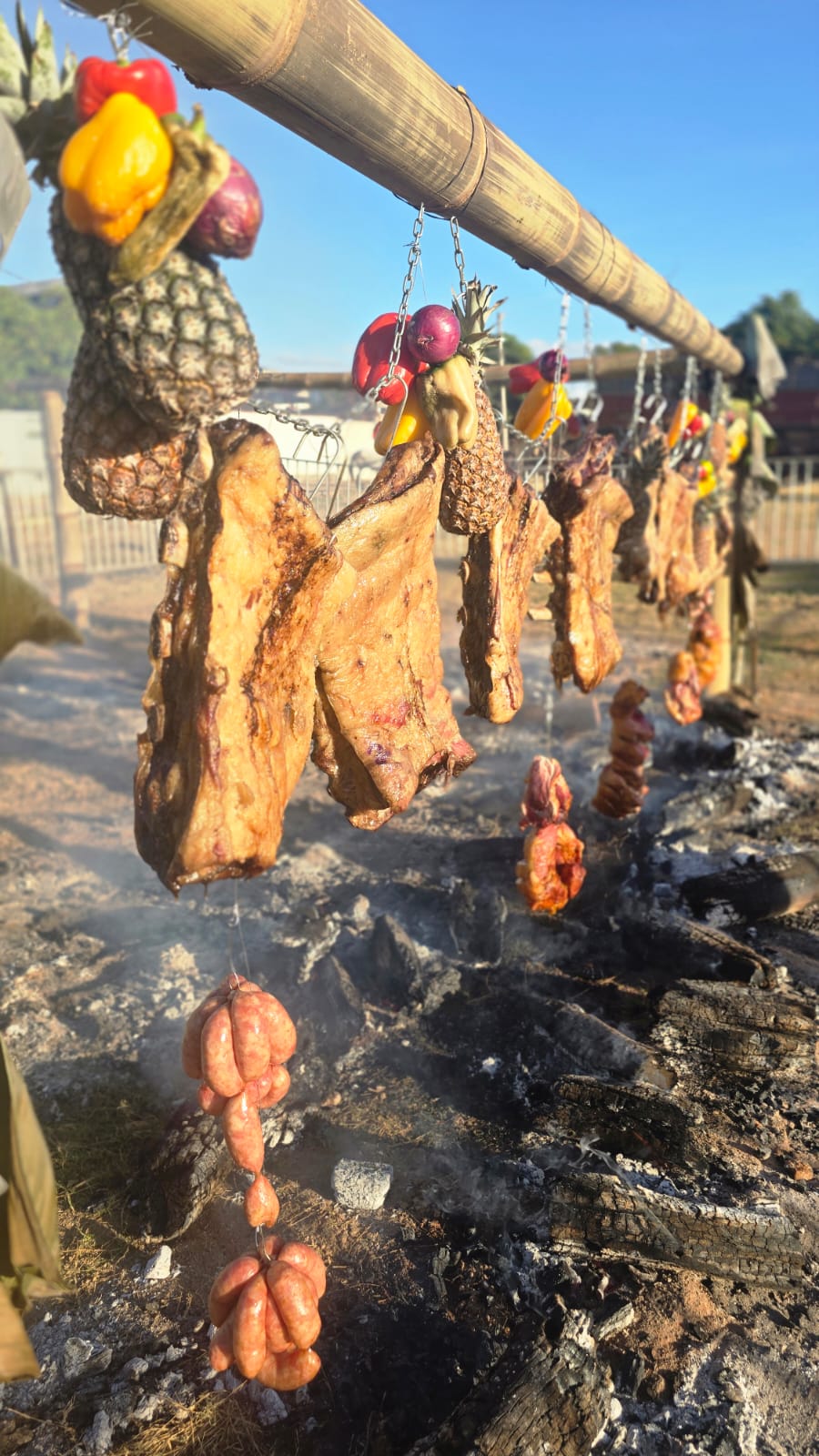 Mesa farta com carnes